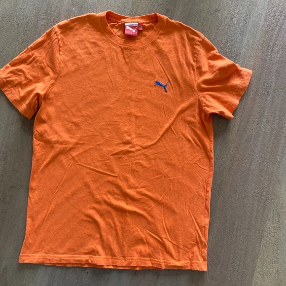 Puma Orange T-Shirt Men's Medium -I4 - Picture 1 of 3